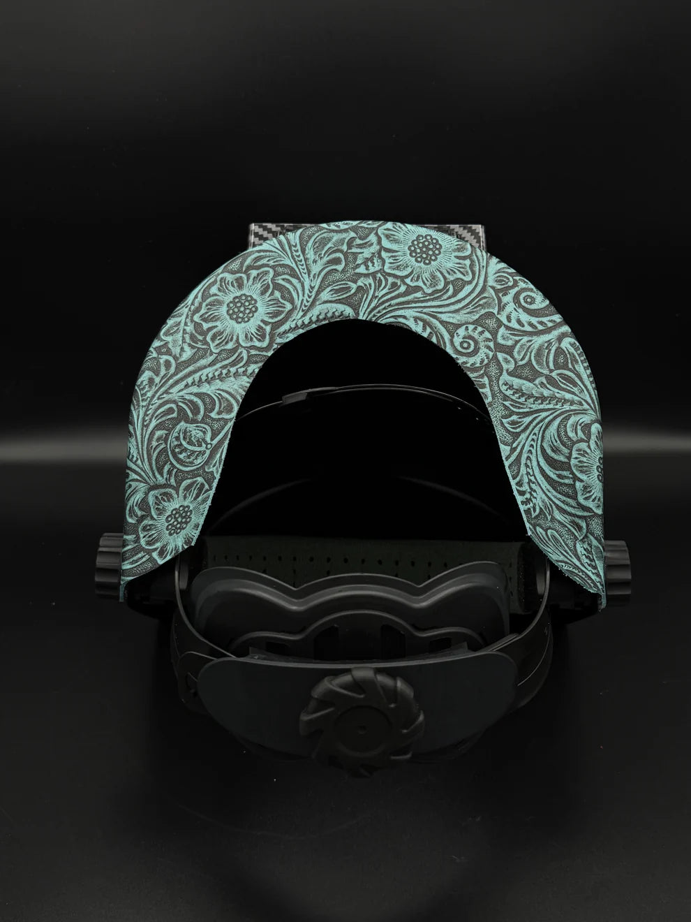 BMH CARBON FIBER PATTERN SUGARSCOOP TEAL FLORAL LEATHER