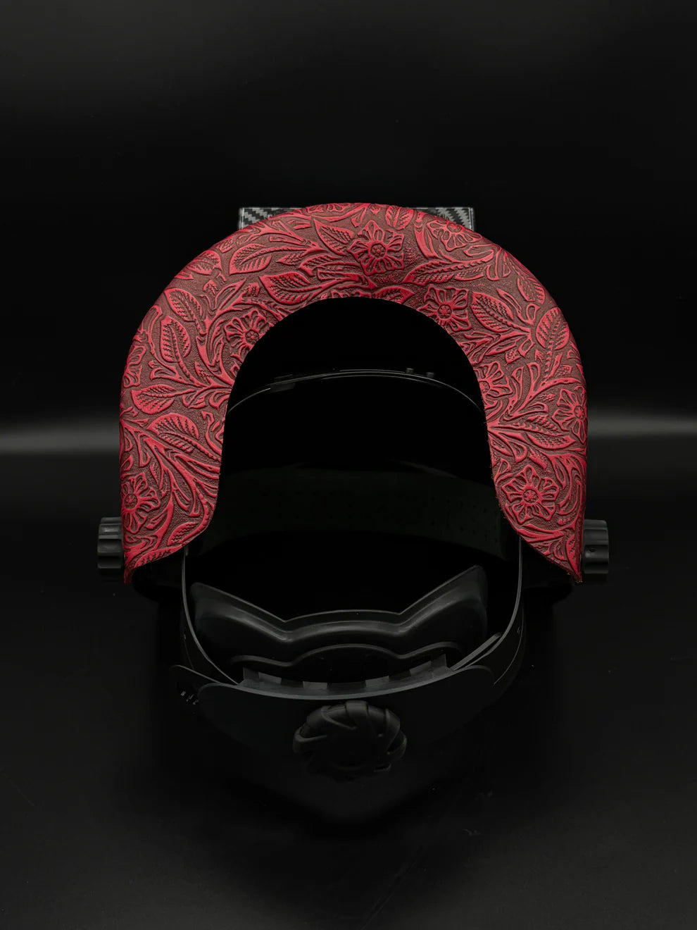BMH CARBON FIBER PATTERN SUGARSCOOP RED FLORAL LEATHER