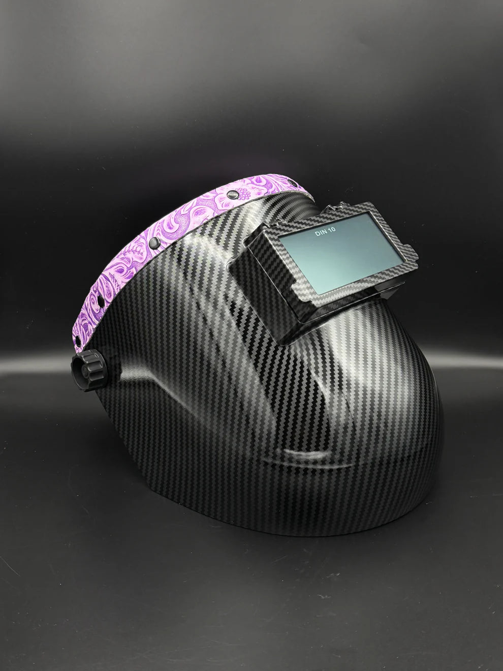 BMH CARBON FIBER PATTERN SUGARSCOOP PURPLE FLORAL LEATHER