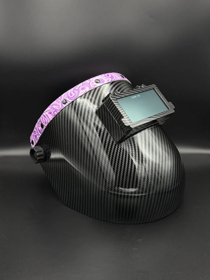 BMH CARBON FIBER PATTERN SUGARSCOOP PURPLE FLORAL LEATHER