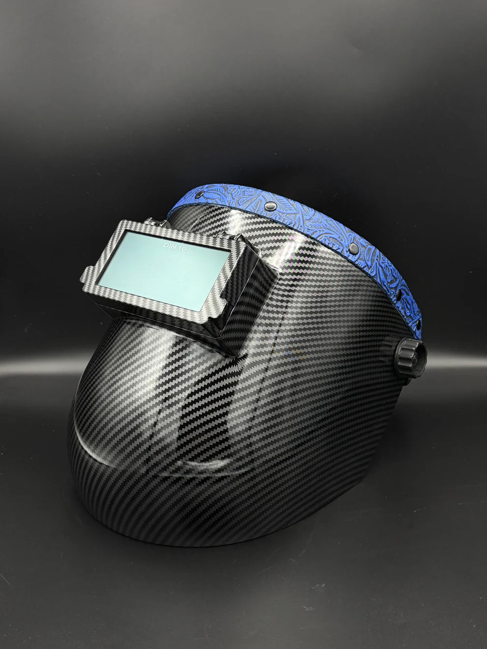 BMH CARBON FIBER PATTERN SUGARSCOOP BLUE FLORAL LEATHER