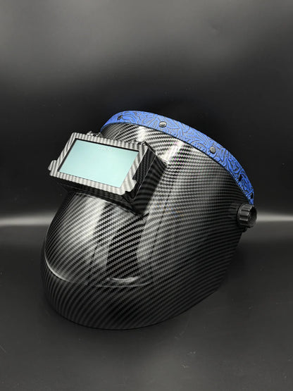 BMH CARBON FIBER PATTERN SUGARSCOOP BLUE FLORAL LEATHER
