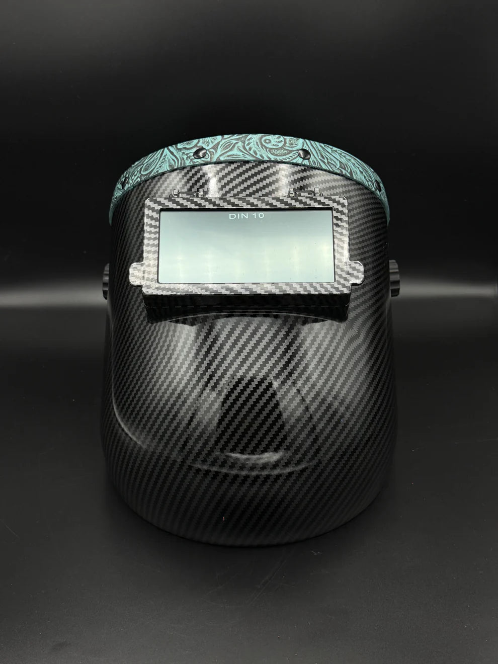 BMH CARBON FIBER PATTERN SUGARSCOOP TEAL FLORAL LEATHER