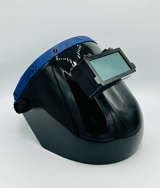 BMH BLACK SUGARSCOOP BLUE FLORAL LEATHER