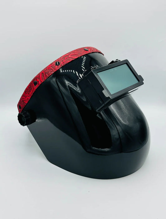 BMH BLACK SUGARSCOOP RED FLORAL LEATHER