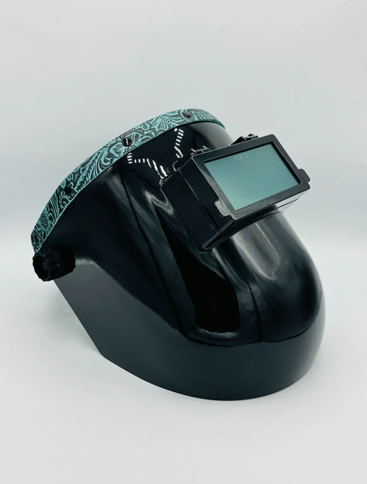 BMH BLACK SUGARSCOOP TEAL FLORAL LEATHER