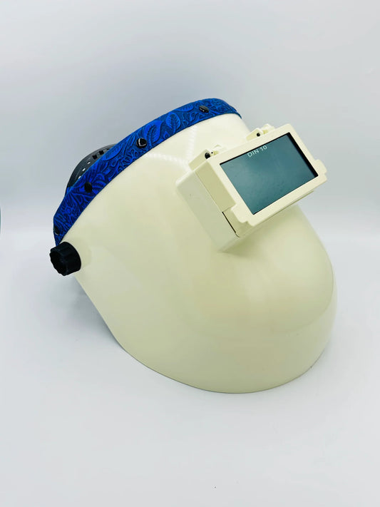 BMH WHITE SUGARSCOOP BLUE FLORAL LEATHER