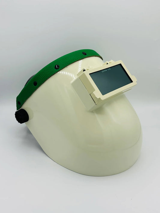 BMH WHITE SUGARSCOOP GREEN LEATHER