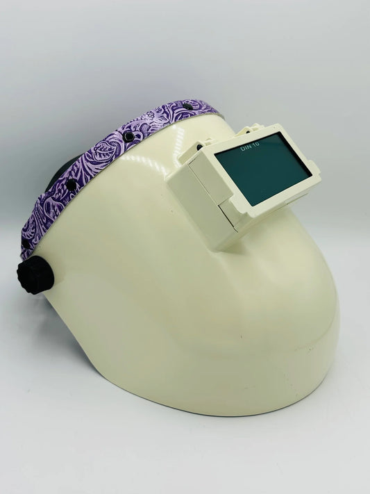 BMH WHITE SUGARSCOOP PURPLE FLORAL LEATHER